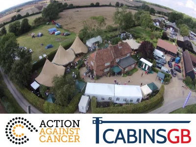 CabinsGB support Action Against Cancer