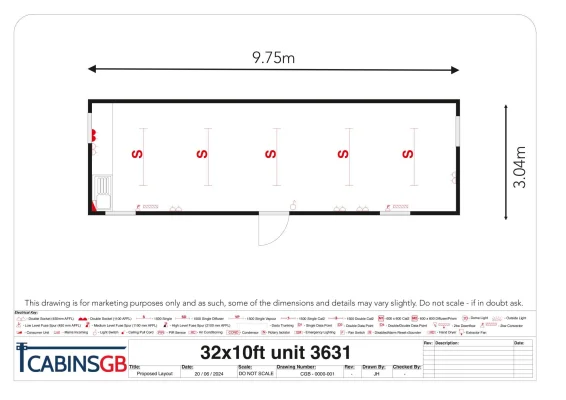  - Ref: 3631 - 32'x10' Cabin