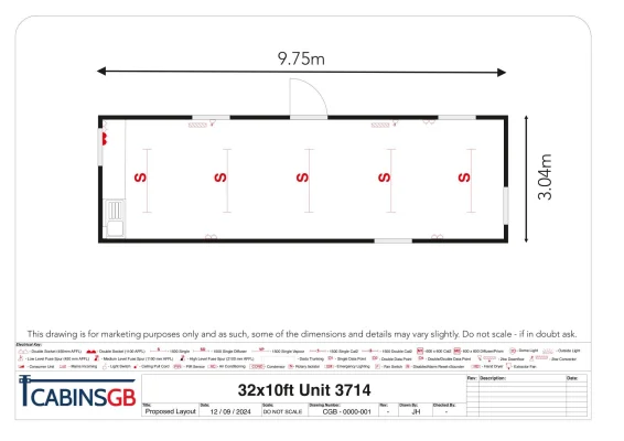  - Ref: 3714 - 32'x10' Cabin