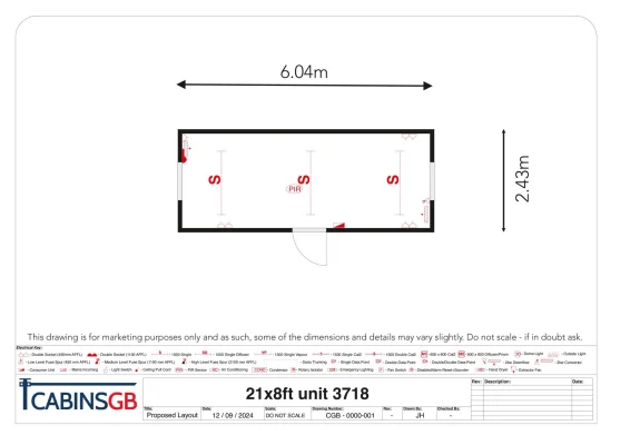  - Ref: 3718 - 21'x8' Cabins up to 24' Long