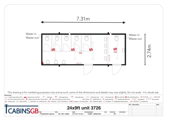  - Ref: 3726 - 24'x9' Toilet