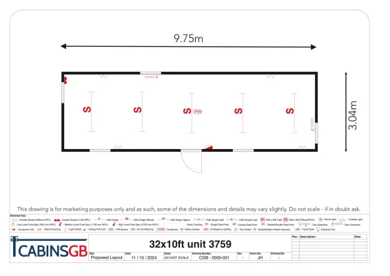  - Ref: 3759 - 32'x10' Cabin