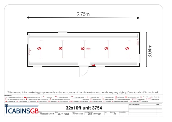  - Ref: 3754 - 32'x10' Cabin