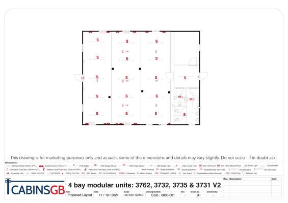  - Ref: av4bay - 12.2m x 9.7m Modular Building