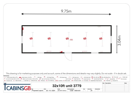  - Ref: 3779 - 32'x10' Cabin