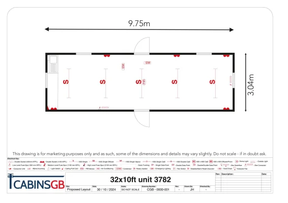  - Ref: 3782 - 32'x10' Cabin