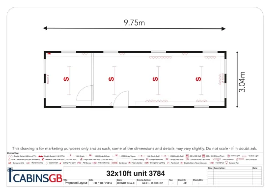  - Ref: 3784 - 32'x10' Cabin