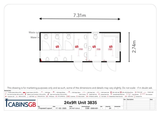  - Ref: 3835 - 24'x9' Toilet